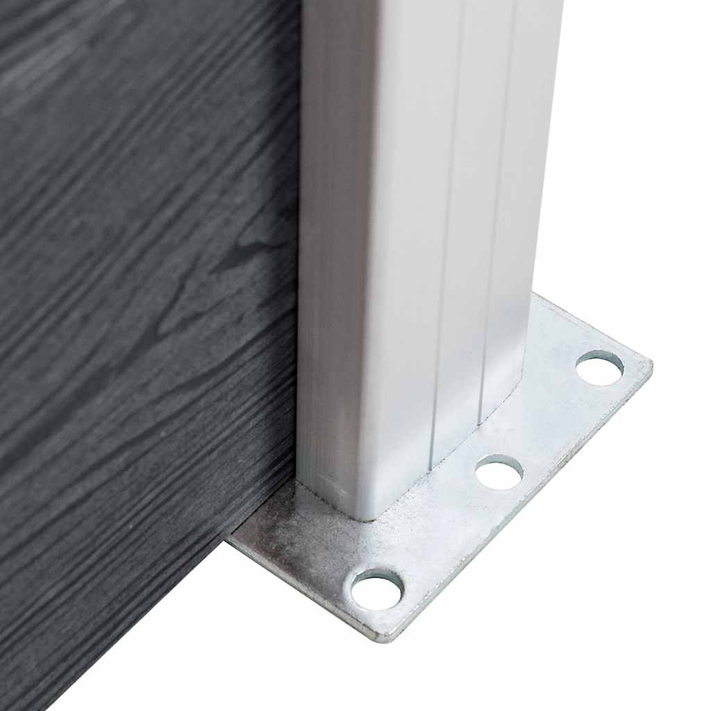 49077 vidaXL Fence Posts 3 pcs Aluminium 185 cm 6