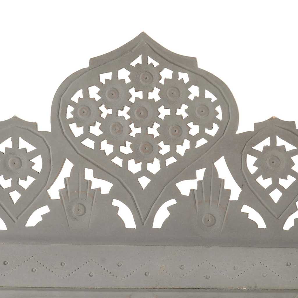 vidaXL Hand carved 4-Panel Room Divider Grey 160x165 cm 4