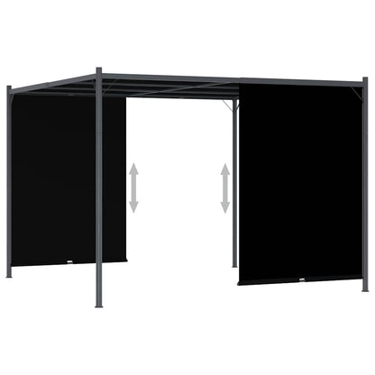 vidaXL Garden Pergola with Retractable Roof 3x3 m Anthracite 5