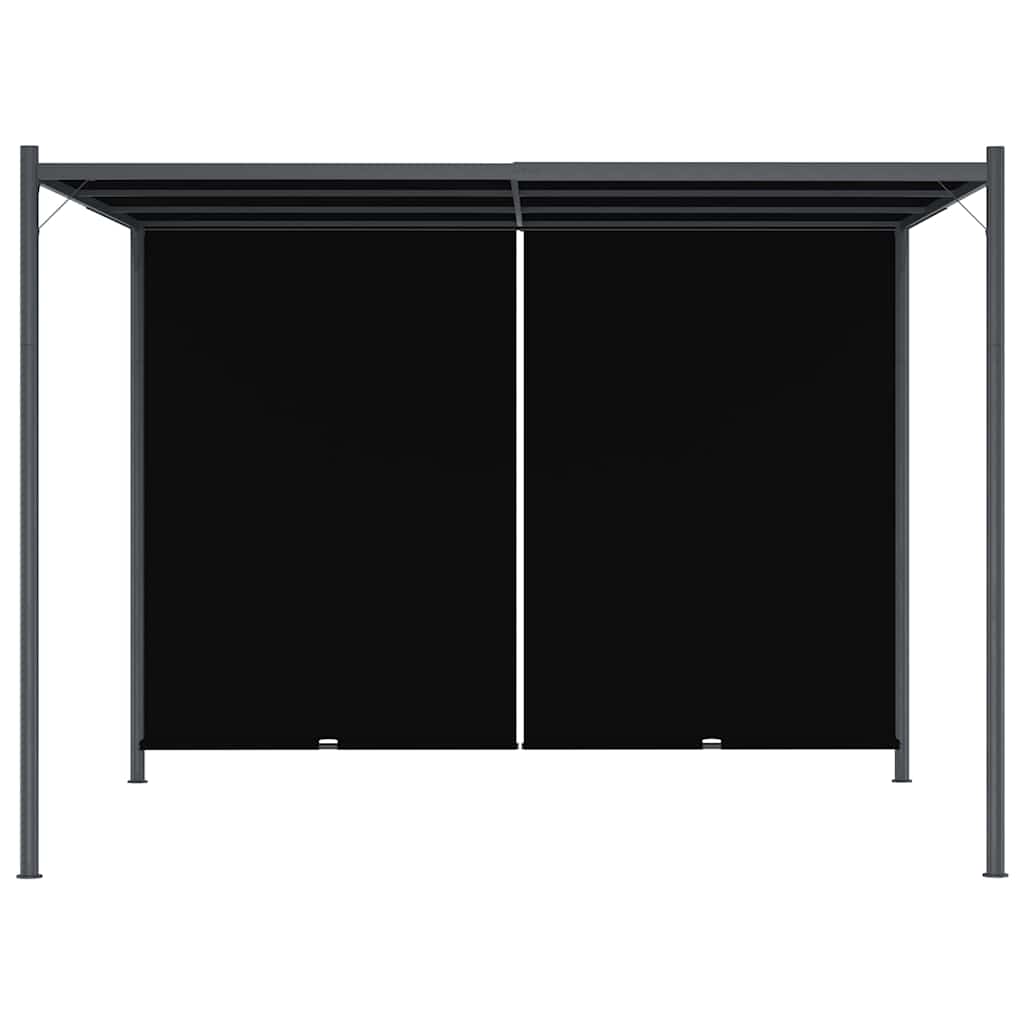 vidaXL Garden Pergola with Retractable Roof 3x3 m Anthracite 2