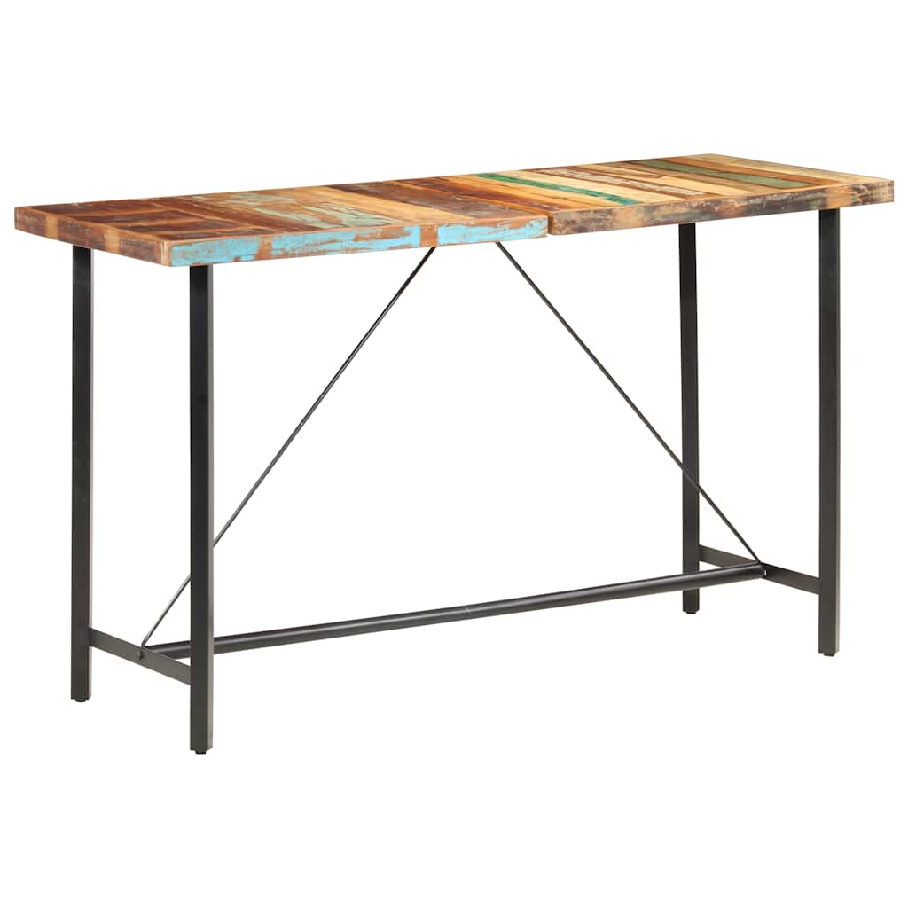 286595 vidaXL Bar Table 180x70x107 cm Solid Reclaimed Wood 3
