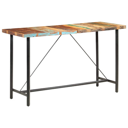 Bar Table 180x70x107 cm Brown Solid reclaimed wood