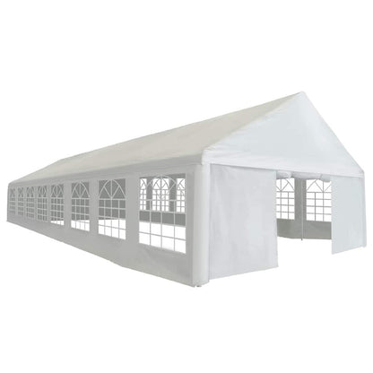 vidaXL Party Tent White 1600 x 600 x 370 cm Polyethylene and Metal 1