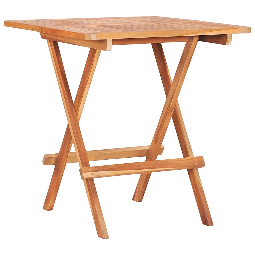 vidaXL 3 Piece Folding Bistro Set Solid Teak Wood 2