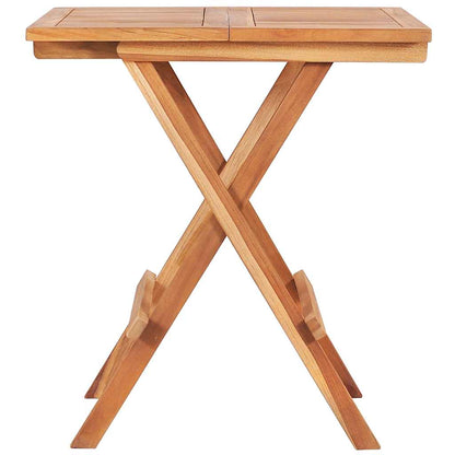 vidaXL 3 Piece Folding Bistro Set Solid Teak Wood 3