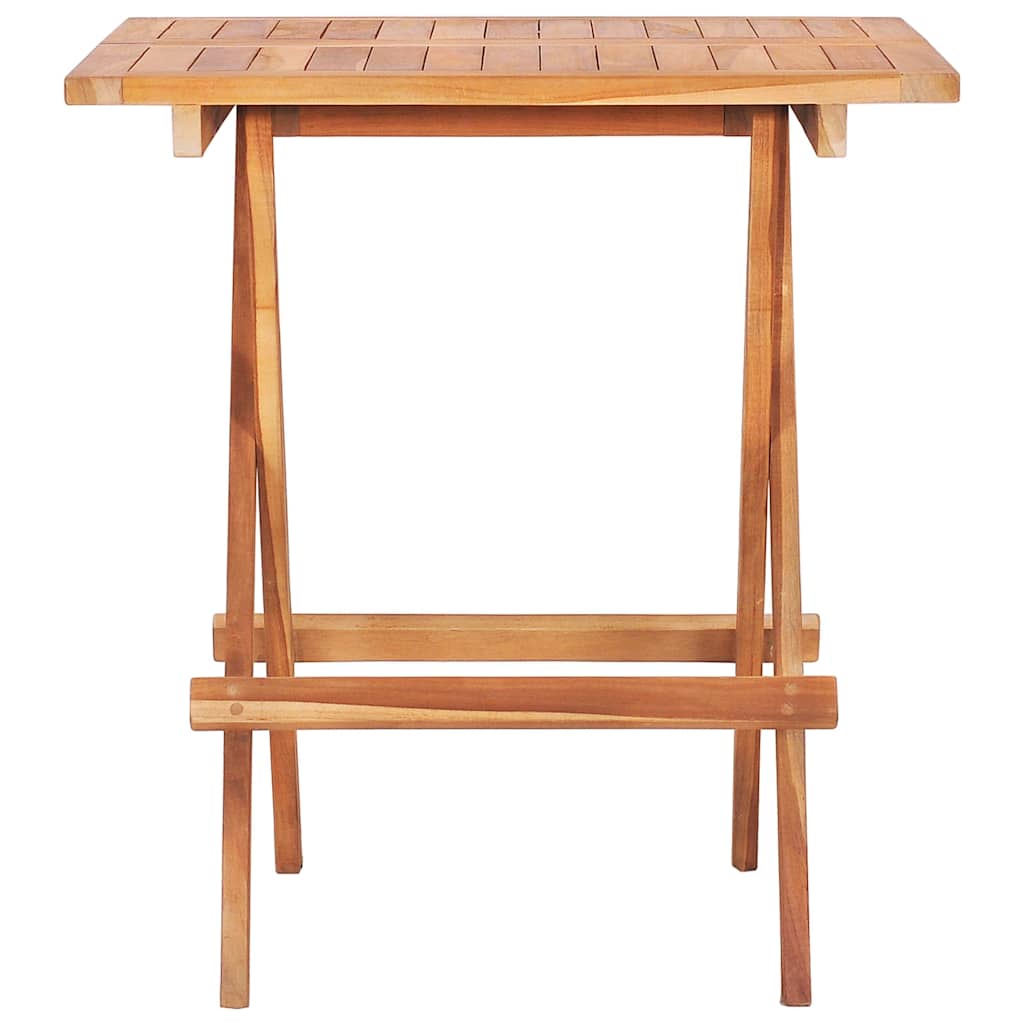 vidaXL 3 Piece Folding Bistro Set Solid Teak Wood 4