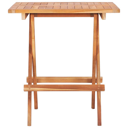 vidaXL 3 Piece Folding Bistro Set Solid Teak Wood 4