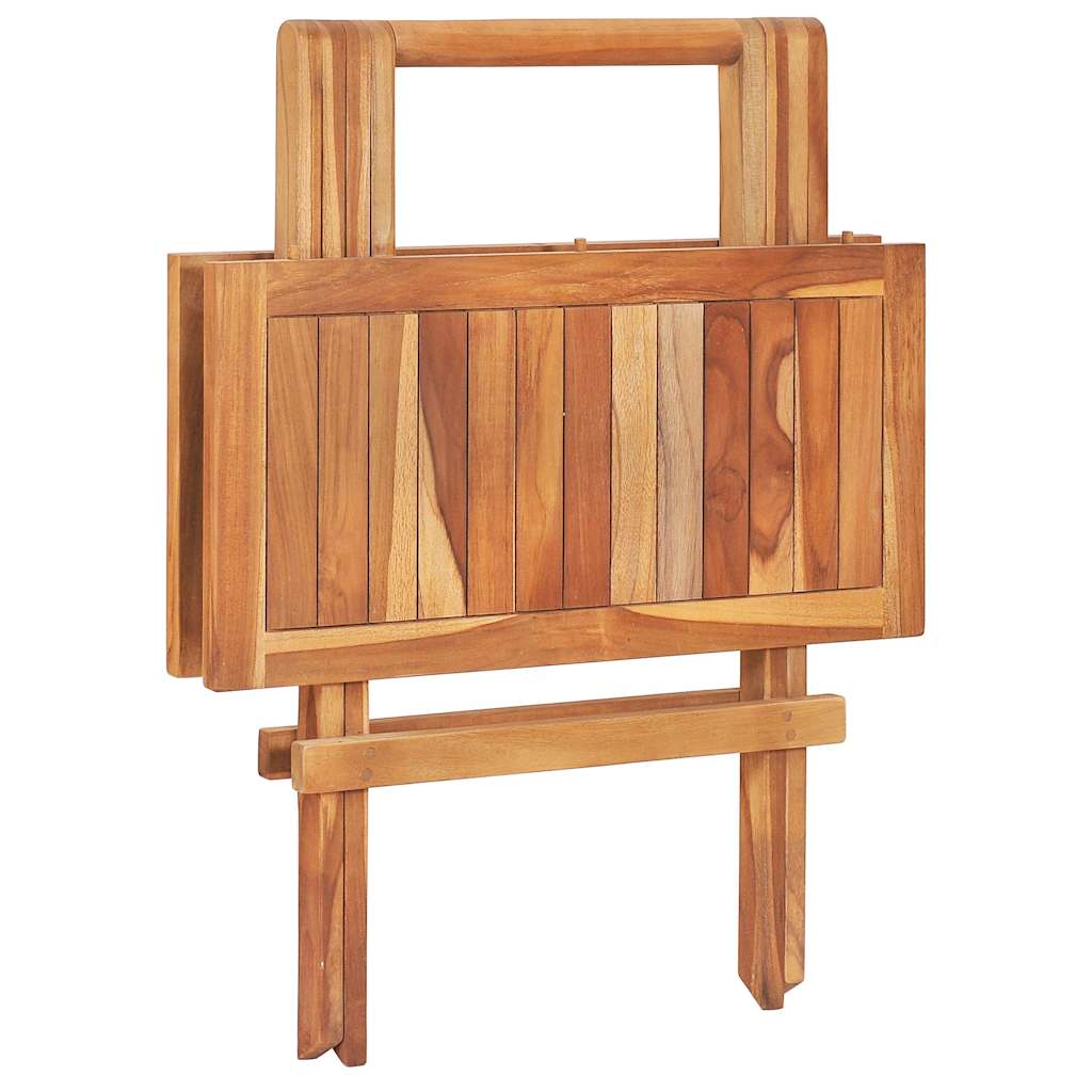 vidaXL 3 Piece Folding Bistro Set Solid Teak Wood 5
