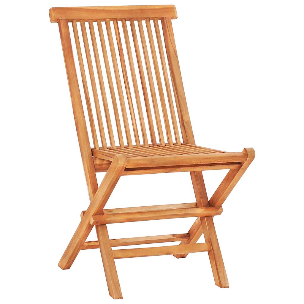 vidaXL 3 Piece Folding Bistro Set Solid Teak Wood 6
