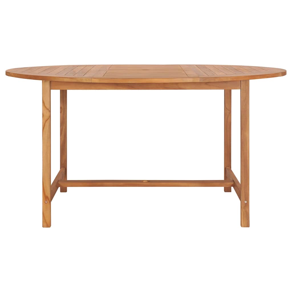49007 vidaXL Garden Table 150x76 cm Solid Teak Wood 1