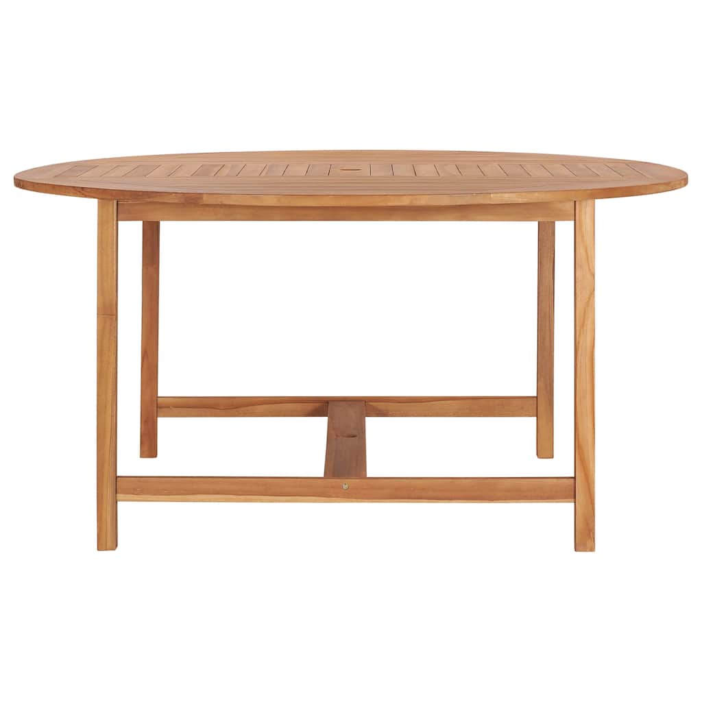 49007 vidaXL Garden Table 150x76 cm Solid Teak Wood 3