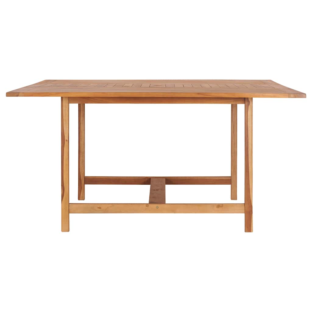vidaXL Garden Table 150x150x76 cm Solid Teak Wood 2