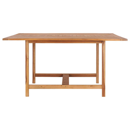 vidaXL Garden Table 150x150x76 cm Solid Teak Wood 2
