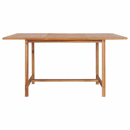 vidaXL Garden Table 150x150x76 cm Solid Teak Wood 3