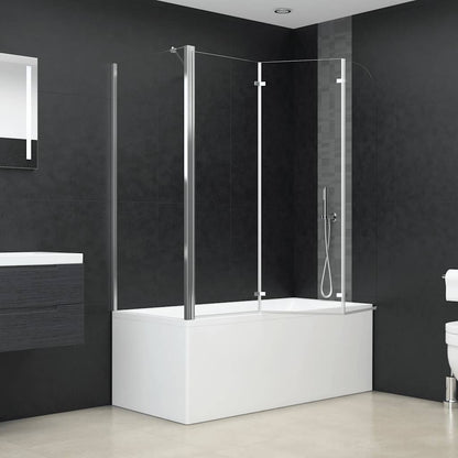 vidaXL Bath Enclosure 120x69x130 cm Tempered Glass Transparent 6