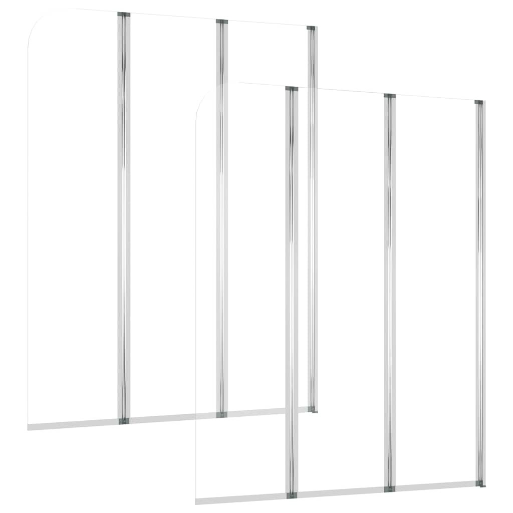 vidaXL Bath Enclosures 2 pcs 104x130 cm Tempered Glass Transparent 2