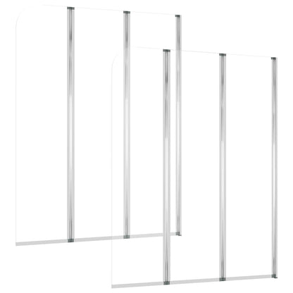 vidaXL Bath Enclosures 2 pcs 104x130 cm Tempered Glass Transparent 2