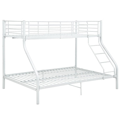 vidaXL Bunk Bed Frame without Mattress White Metal 140x200 cm/90x200 cm 2