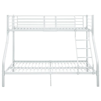 vidaXL Bunk Bed Frame without Mattress White Metal 140x200 cm/90x200 cm 3