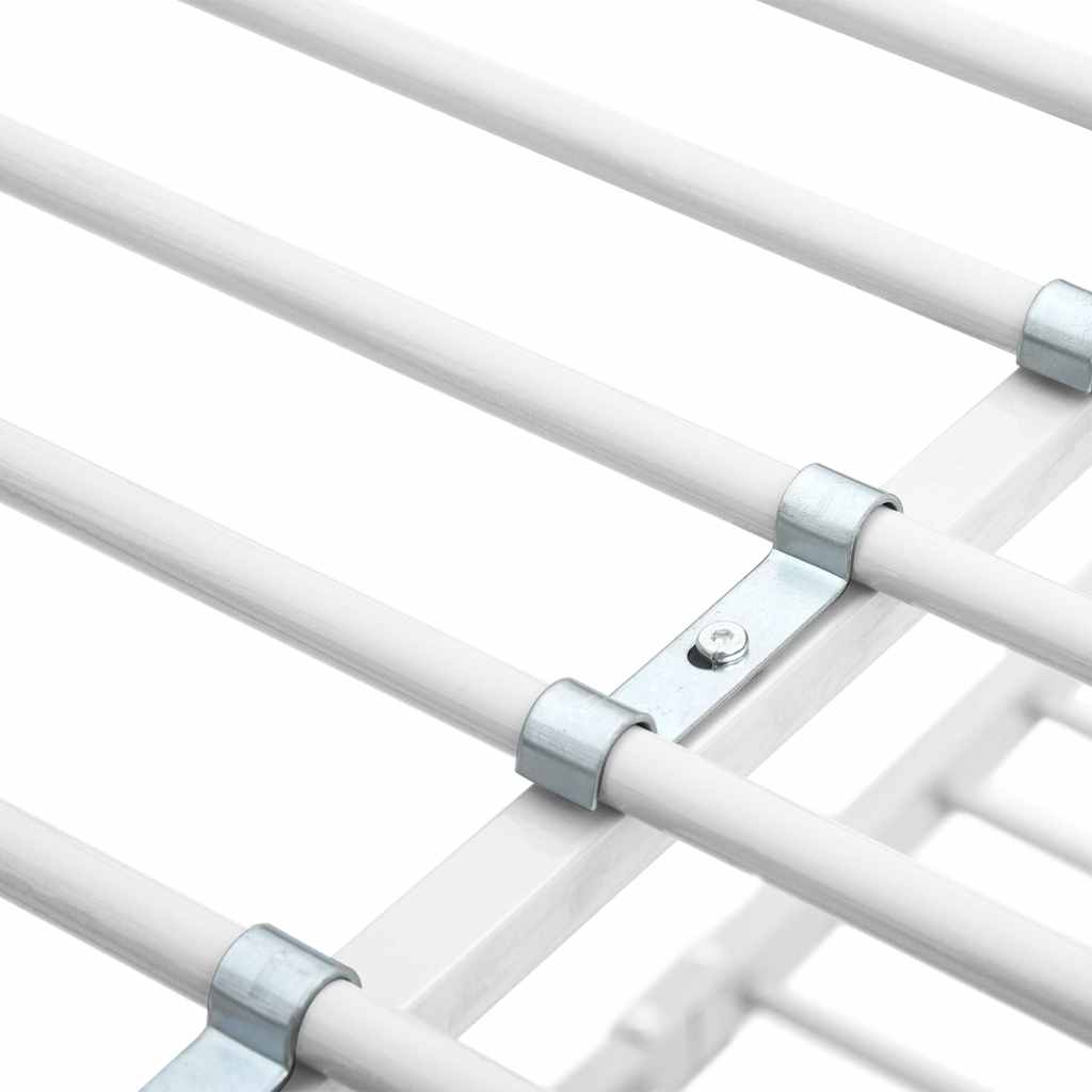 vidaXL Bunk Bed Frame without Mattress White Metal 140x200 cm/90x200 cm 6