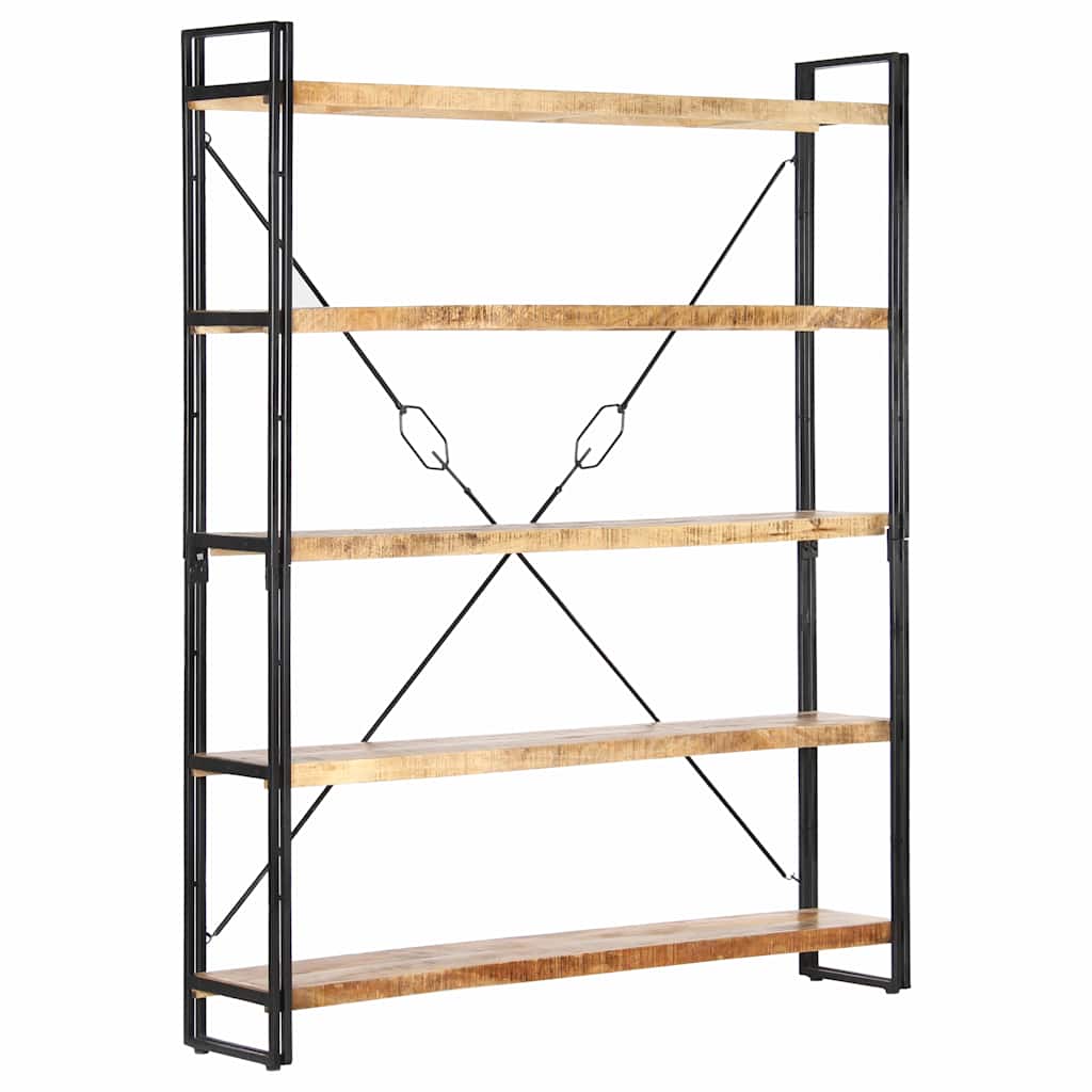 vidaXL 5-Tier Bookcase 140x30x180 cm Solid Mango Wood 5
