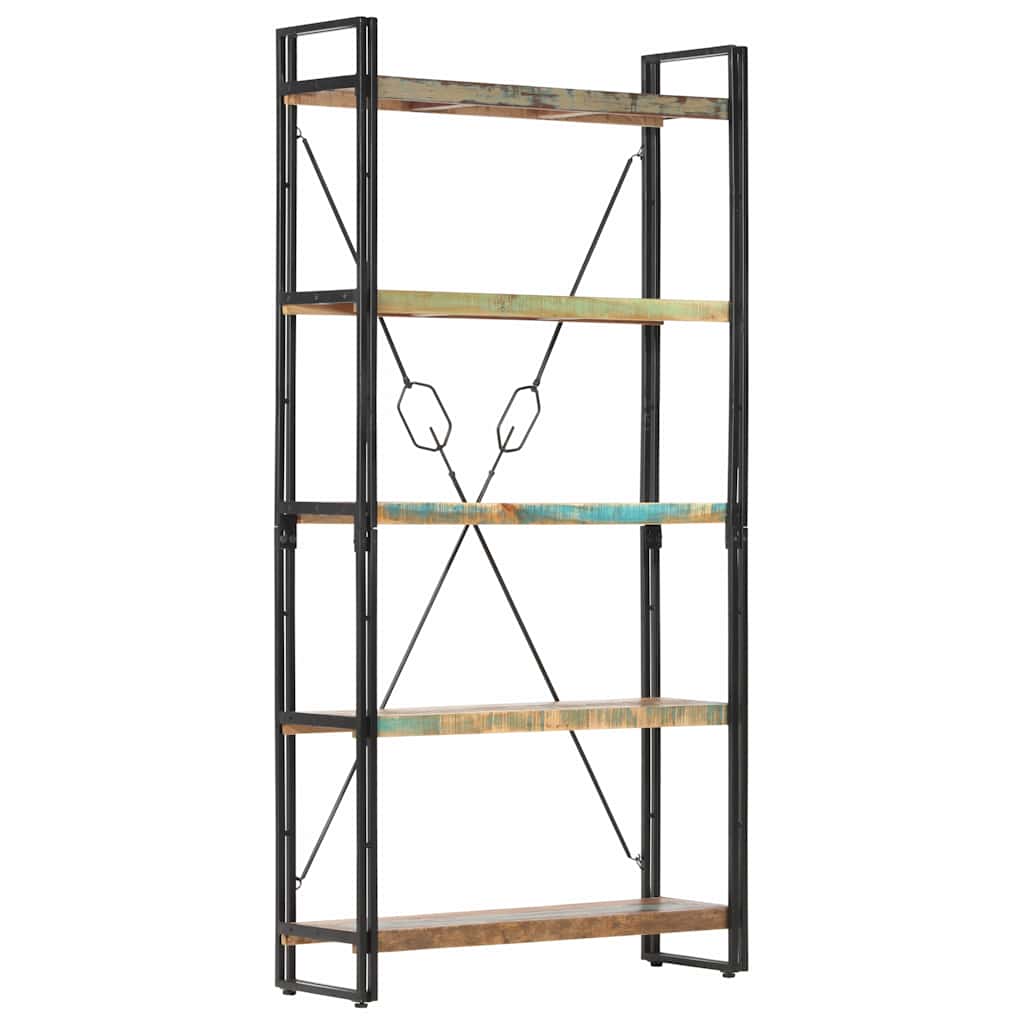 5-Tier Bookcase Brown Height 180 cm 90 cm Solid reclaimed wood
