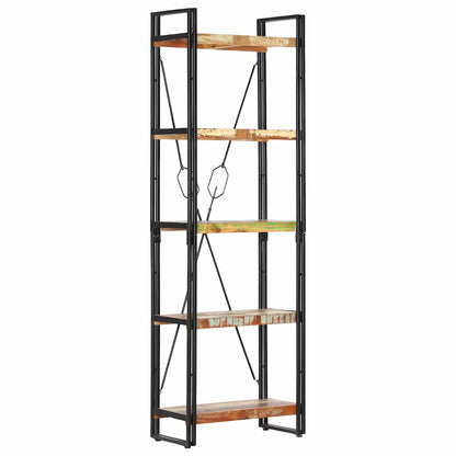 5-Tier Bookcase Brown Height 180 cm 60 cm Solid reclaimed wood