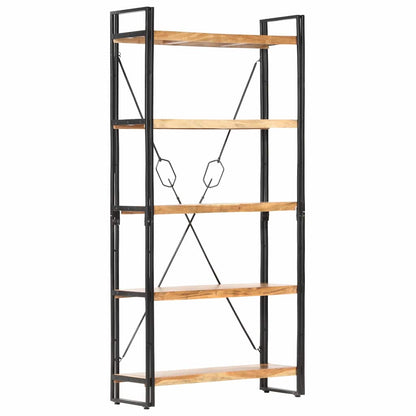 5-Tier Bookcase Brown Height 180 cm 90 cm Solid acacia wood