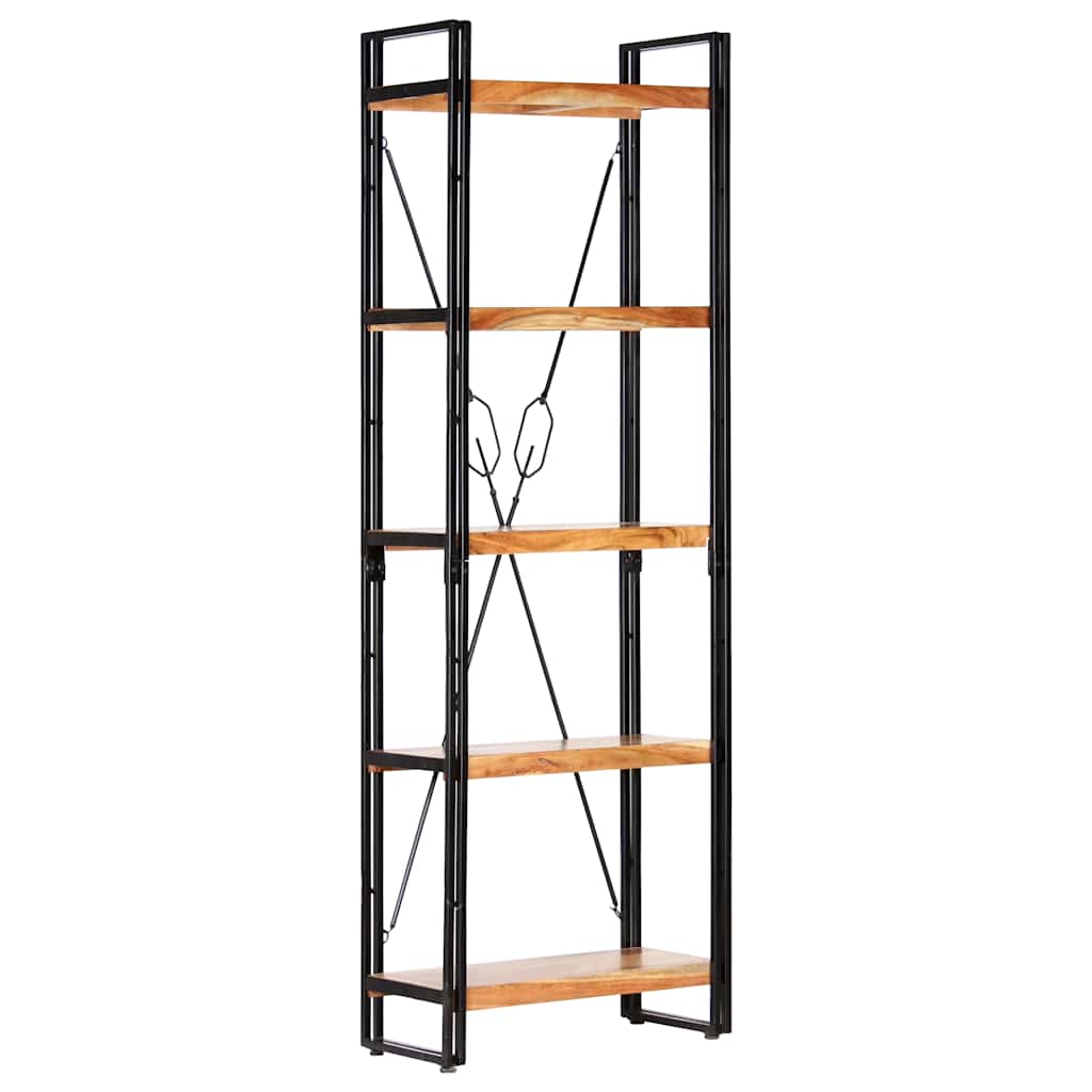 5-Tier Bookcase Brown Height 180 cm 60 cm Solid acacia wood