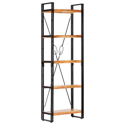 5-Tier Bookcase Brown Height 180 cm 60 cm Solid acacia wood