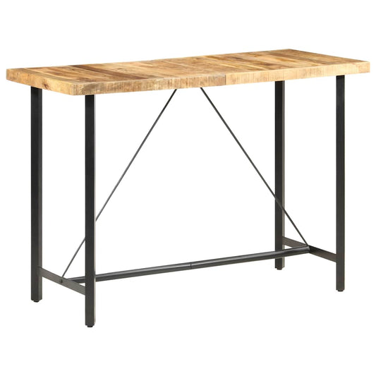 286612 vidaXL Bar Table 150x70x107 cm Rough Mango Wood 1