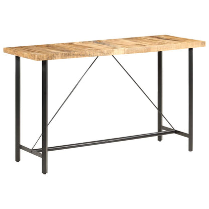 vidaXL Bar Table | Brown and Black | Rough Mango Wood, Iron | Large | Durable 1