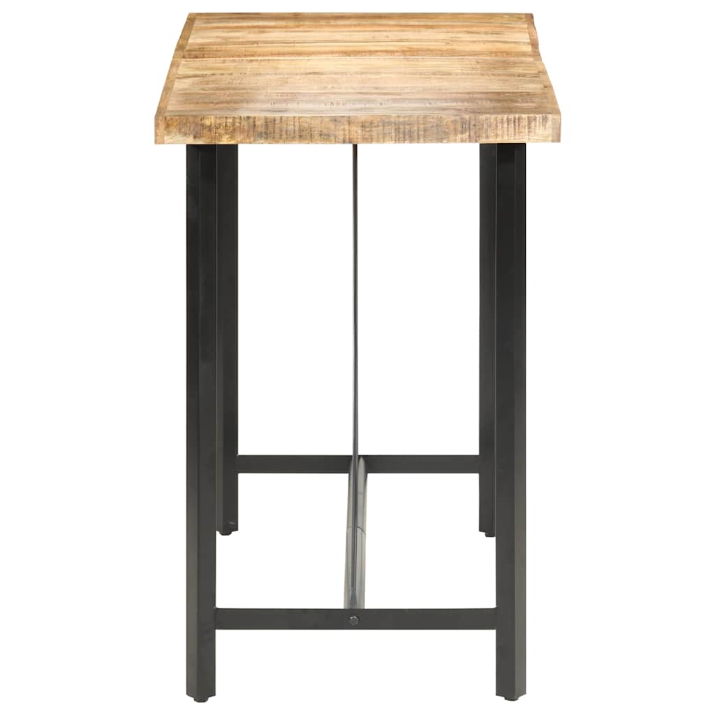 vidaXL Bar Table | Brown and Black | Rough Mango Wood, Iron | Large | Durable 3