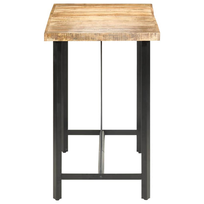 vidaXL Bar Table | Brown and Black | Rough Mango Wood, Iron | Large | Durable 3