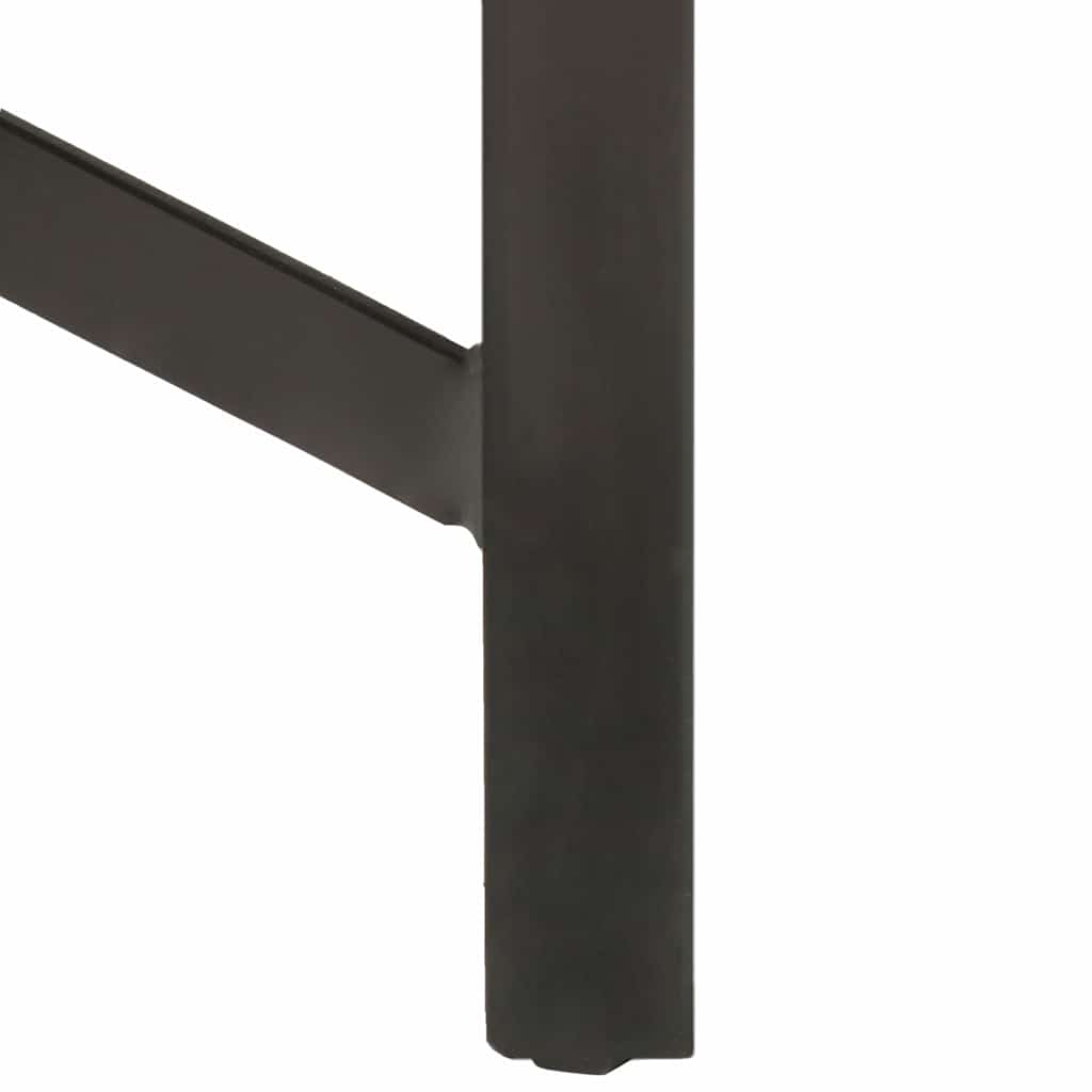vidaXL Bar Table | Brown and Black | Rough Mango Wood, Iron | Large | Durable 6