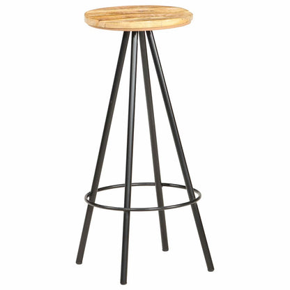 vidaXL Bar Stools 4 pcs Rough Mango Wood 4