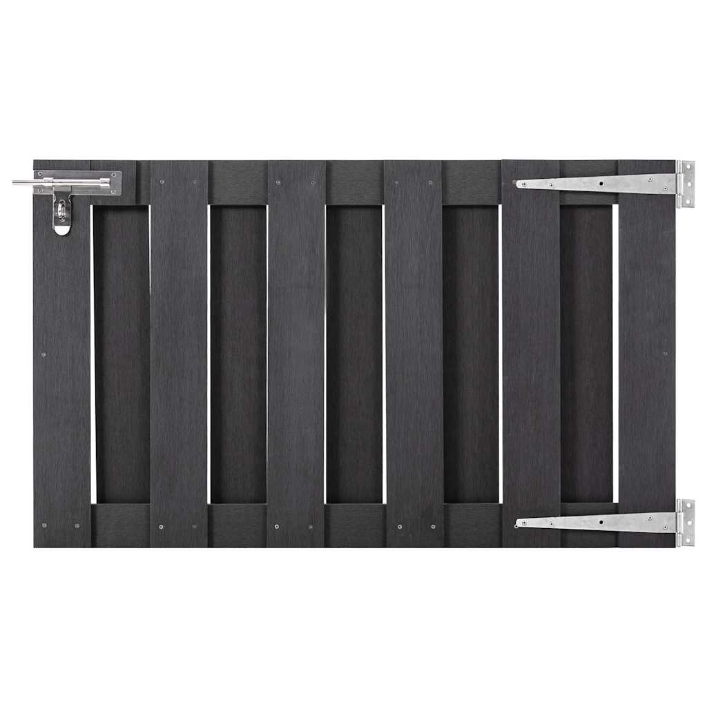 Garden Gate WPC and Aluminium Grey 100 x 60 cm