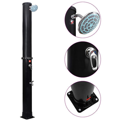 vidaXL Outdoor Solar Shower with Shower Head and Faucet 40 L 1