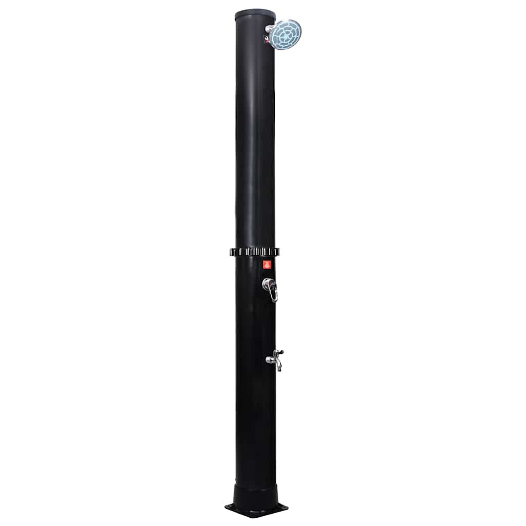 Outdoor Solar Shower with Shower Head and Faucet 40 L Black