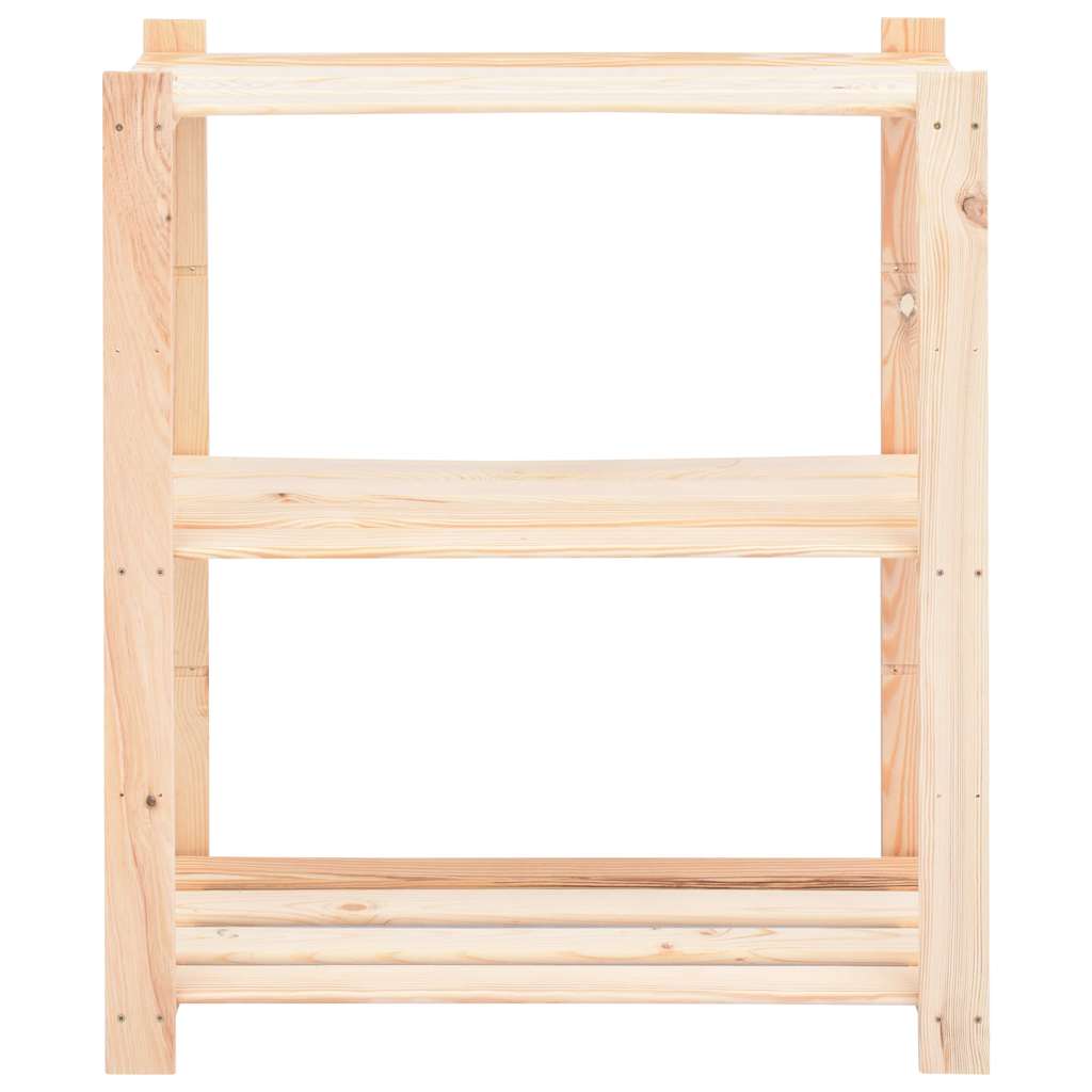vidaXL 3-Tier Storage Racks 10 pcs 80x38x90 cm Solid Pinewood 150 kg 3