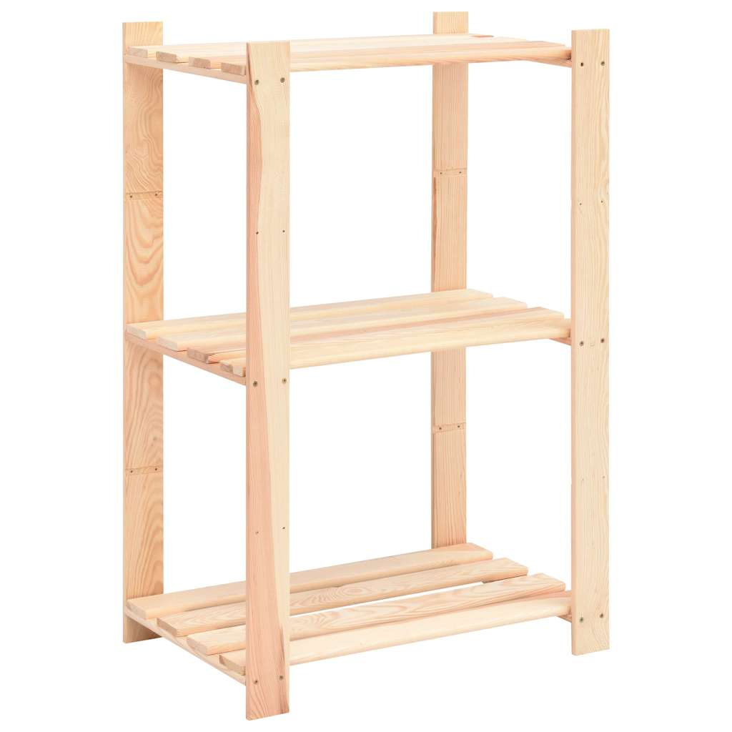 vidaXL 3-Tier Storage Racks 10 pcs 60x38x90 cm Solid Pinewood 150 kg 2