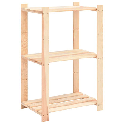 vidaXL 3-Tier Storage Racks 10 pcs 60x38x90 cm Solid Pinewood 150 kg 2