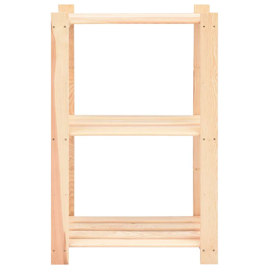 vidaXL 3-Tier Storage Racks 10 pcs 60x38x90 cm Solid Pinewood 150 kg 3