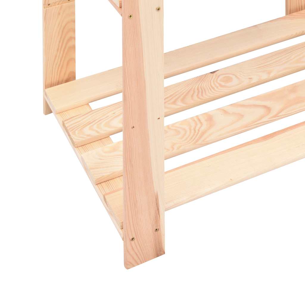 vidaXL 3-Tier Storage Racks 10 pcs 60x38x90 cm Solid Pinewood 150 kg 6
