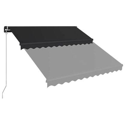 vidaXL Manual Retractable Awning with LED 300x250 cm Anthracite 4