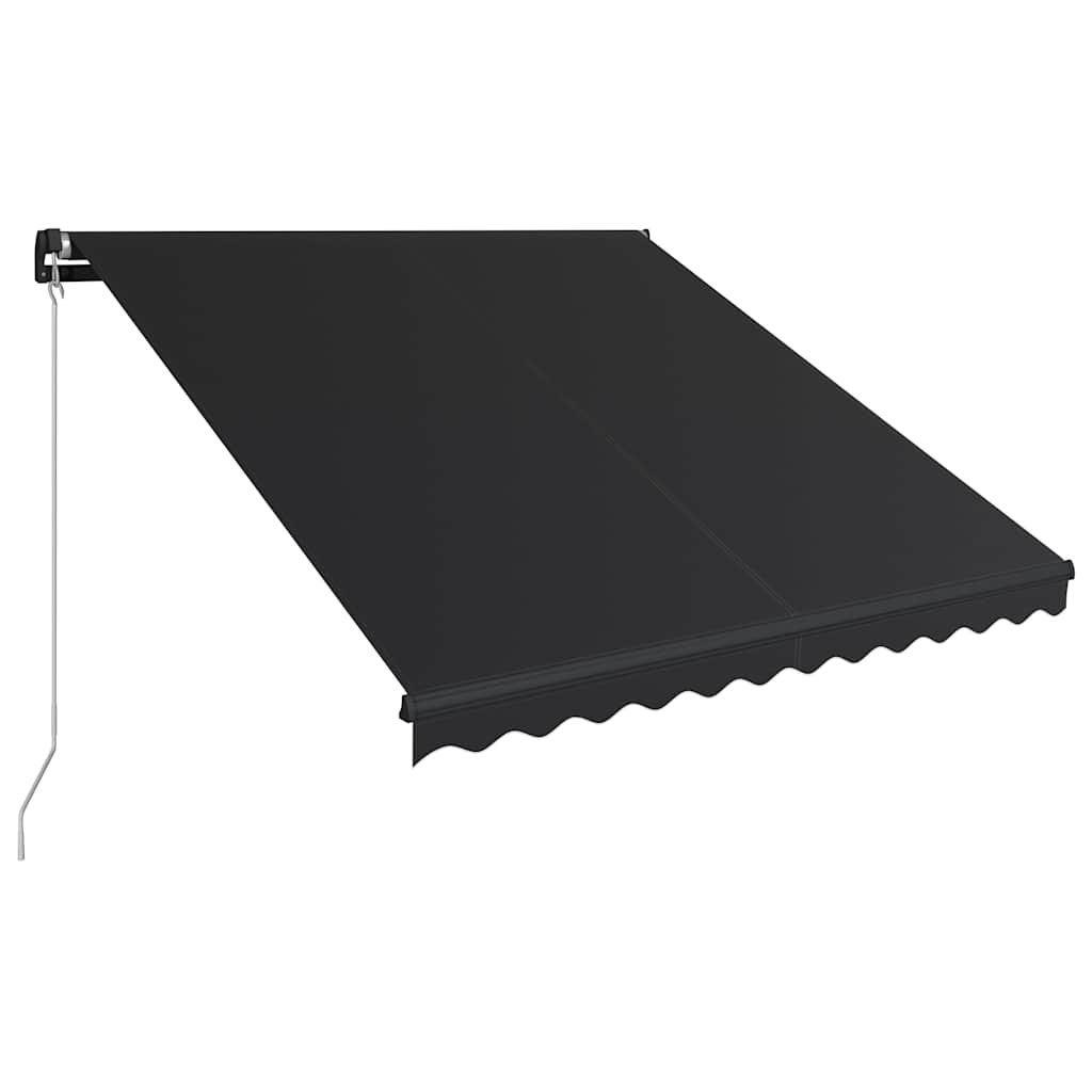 vidaXL Manual Retractable Awning with LED 350x250 cm Anthracite 3