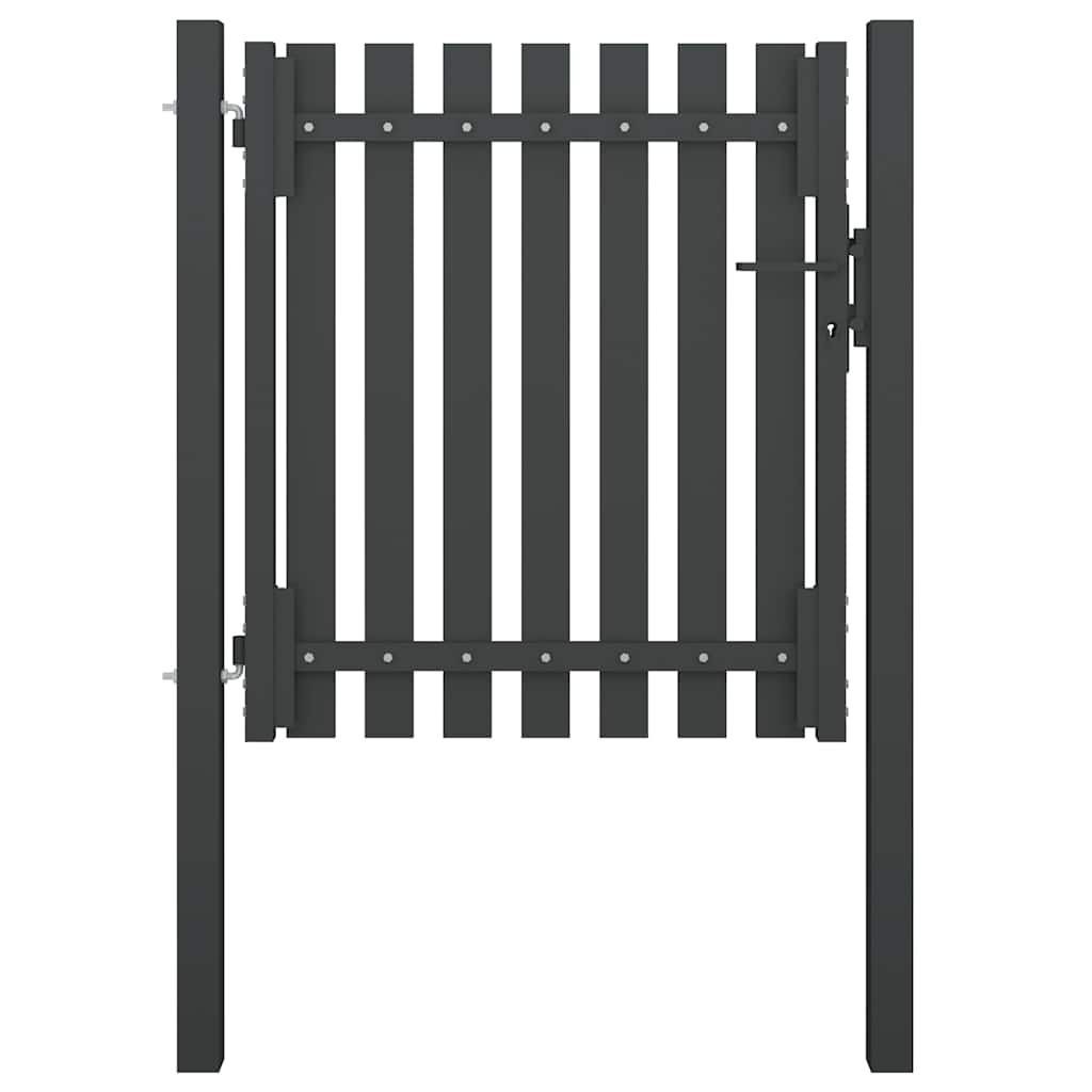 vidaXL Garden Fence Gate Steel Anthracite