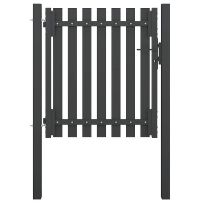 vidaXL Garden Fence Gate Steel Anthracite