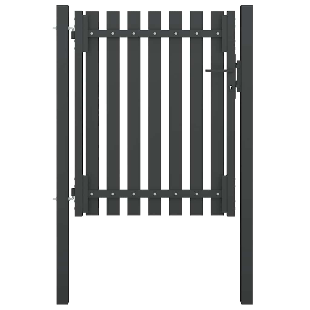 vidaXL Garden Fence Gate Steel 100x100 cm Anthracite 1