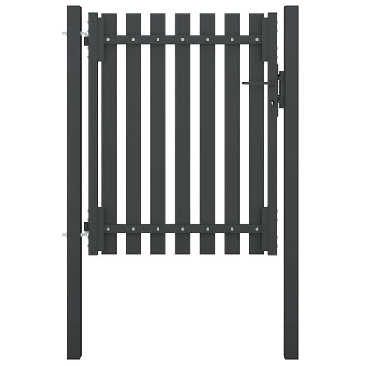vidaXL Garden Fence Gate Steel 100x100 cm Anthracite 1